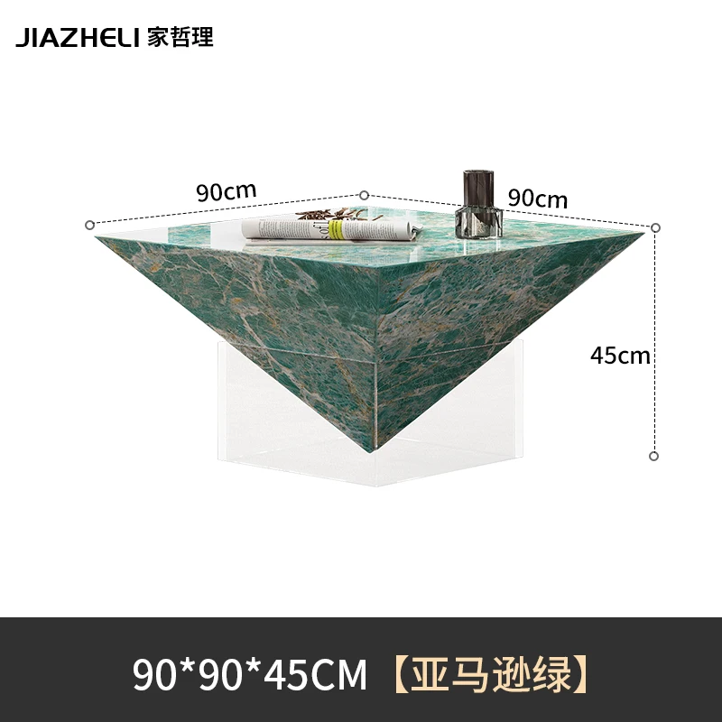 طاولة قهوة فنية جديدة راقية مصممة من حجر الأكريليك...