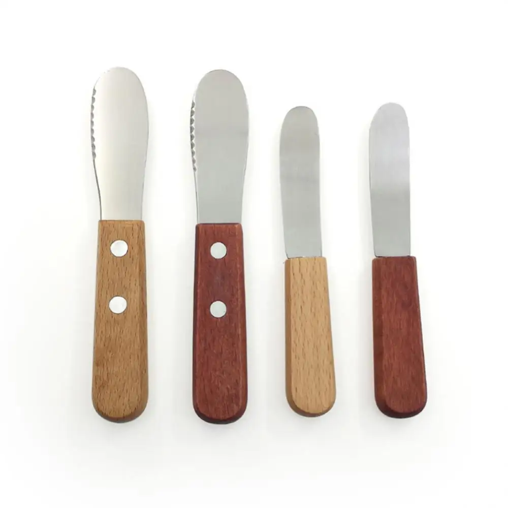1/2/4PCS Stainless Steel Spatula Knives Sandwich Cheese Slicer Spreader Butter Knife Kitchen Tool with Plastic