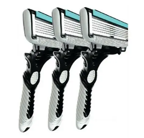 3pcs Men's Shaving Cassettes Men Shaver Pace 6 Layer Straight Machine Safety