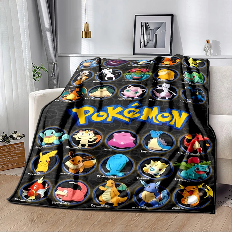 3D Pikachu Blanket Ultra Lightweight Soft Plush Flannel Throws Anime