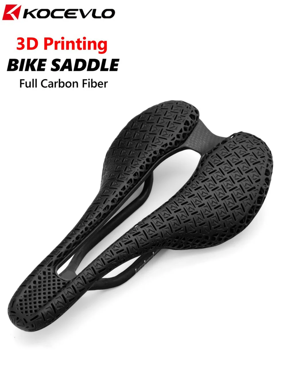 KOCEVLO K10 3D-Gedruckter Carbon-Fahrradsattel für XC, Rennrad, Gravel, MTB, Offroad-Fahrräder, 250x140MM – Detail 5