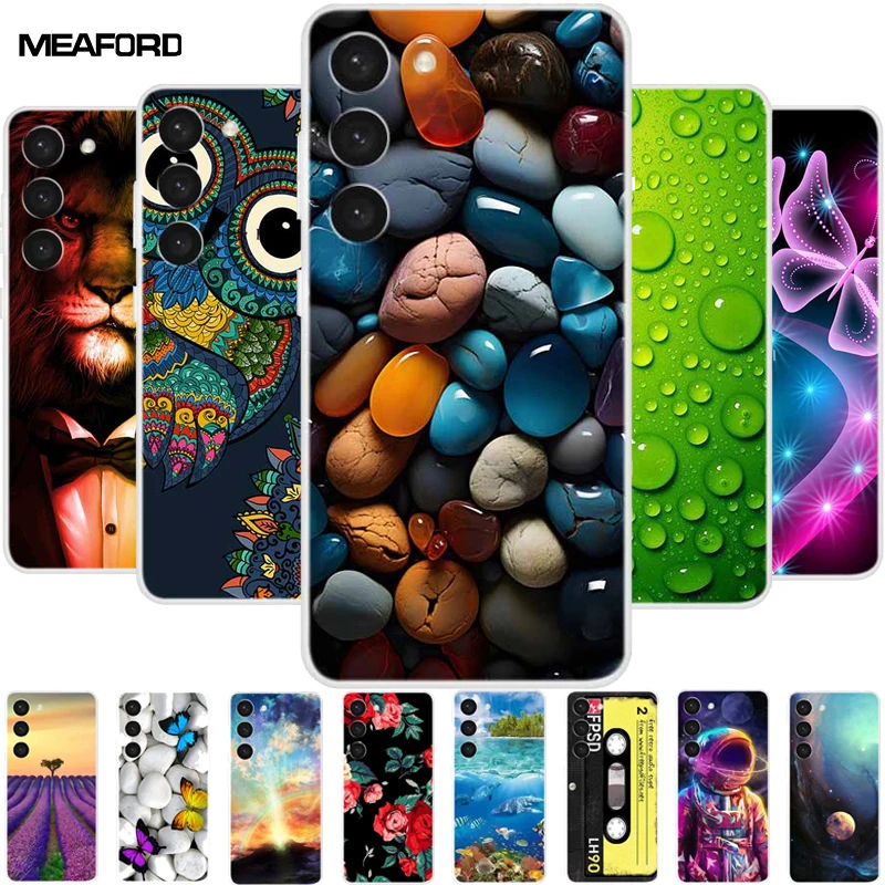 Custodie Per Telefoni Per Samsung S24 / S24 Plus / S24 Ultra / Cover Tpu Soft Painted Cat Fundas Per Samsung Galaxy S24 Plus S 24 5G Cover