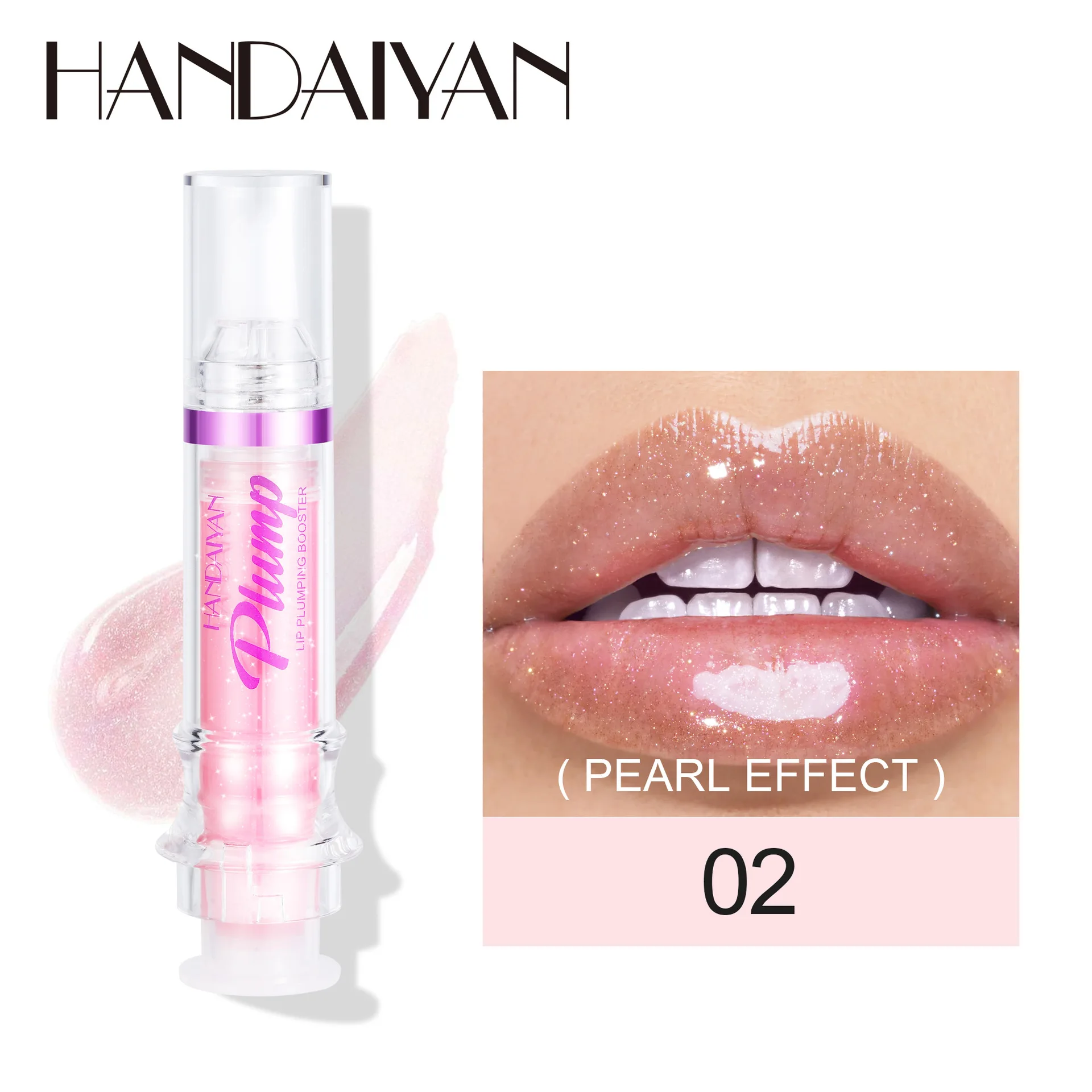 Handaiyan Lip Plumping Booster Sexy Plumper Glitter Red Nude Lipstick Liquid Waterproof Moisturize Oil Lipgloss Makeup 5