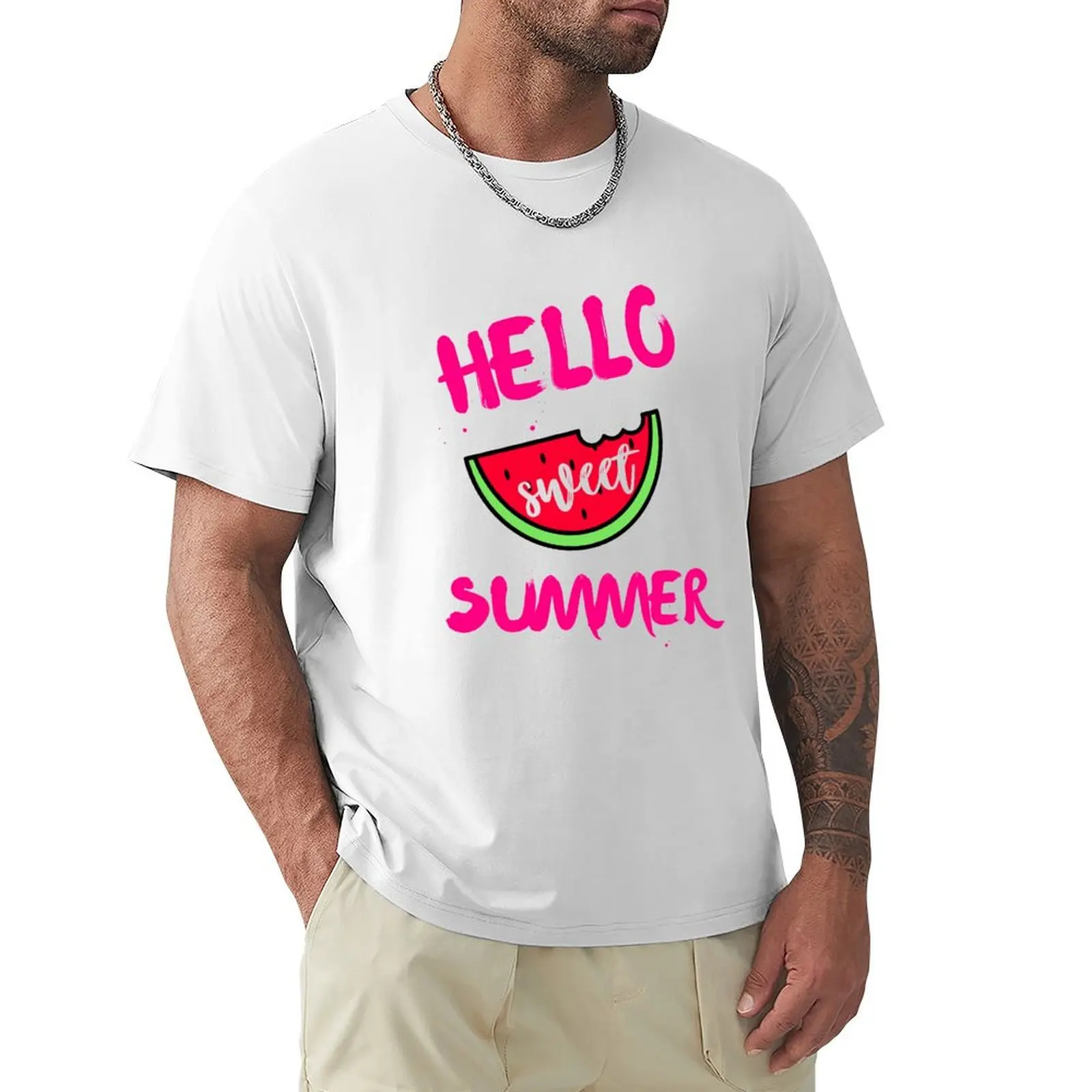 

Hello Sweet Summer T-Shirt animal prinfor boys tees funnys shirts graphic tees heavyweight t shirts for men