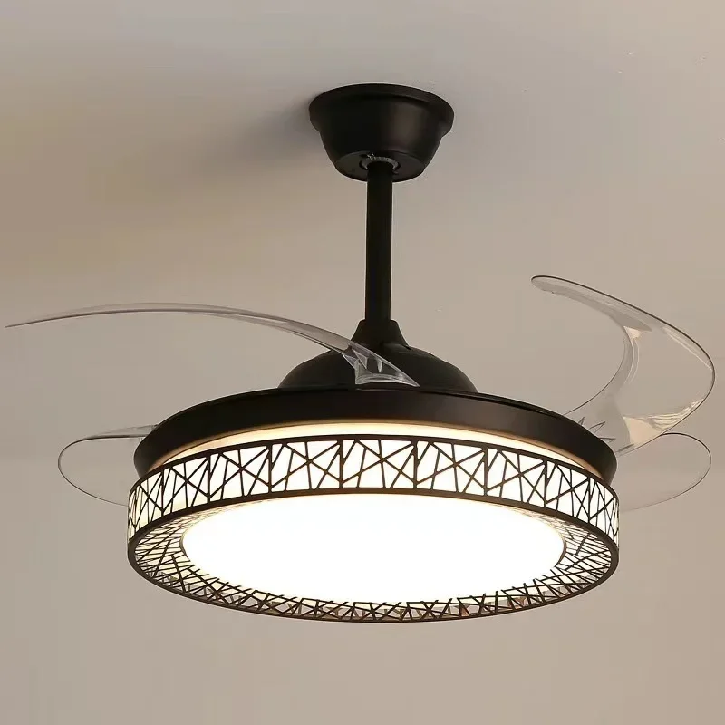 Fan Lamp Ceiling Fan Lights For Dining Room Bedroom Living Room Mute Invisible Integrated Ventilador De Teto with Remote Control