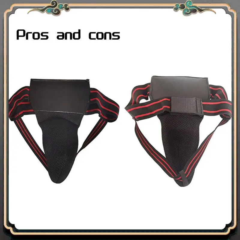 Groin Protector For Boxing, Taekwondo, Kickboxing, For Martial Arts Training, Men Jockstrap Abdominal Protector Durable Black