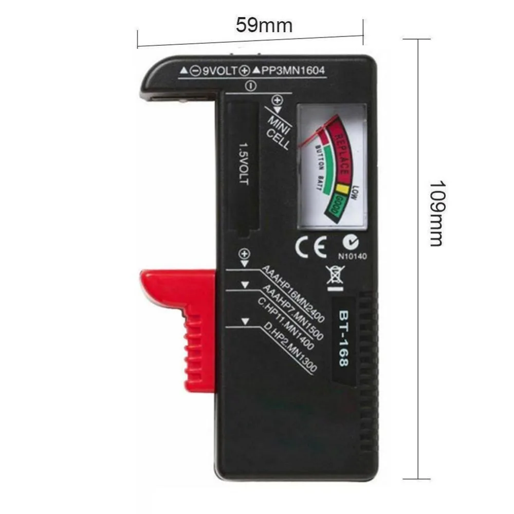 단추 셀 전압 테스터 검사기 표시기, 범용 배터리 테스터 포인터, 1.5V, 9V
