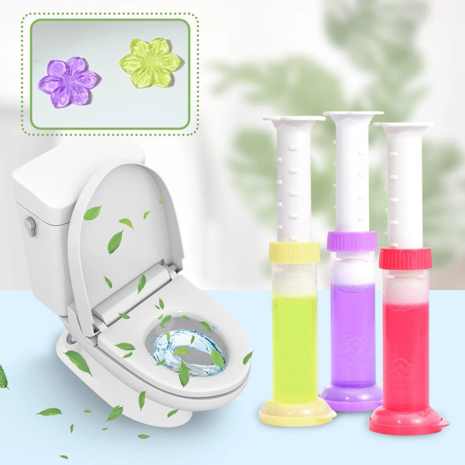 Toilet Gel Toilet Bowl Gel Stamp 6 Kinds Of Scent Cleaner Stamp Kit Air Freshener Flower Fragrance Cleaner