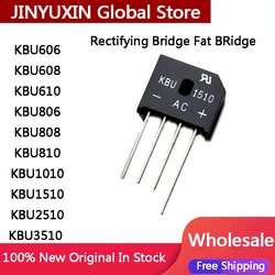 10PCS New KBU606 KBU608 KBU610 KBU806 KBU808 KBU810 KBU1010 KBU1510 KBU2510 KBU3510 KBU Rectifying bridge flat bridge In Stock