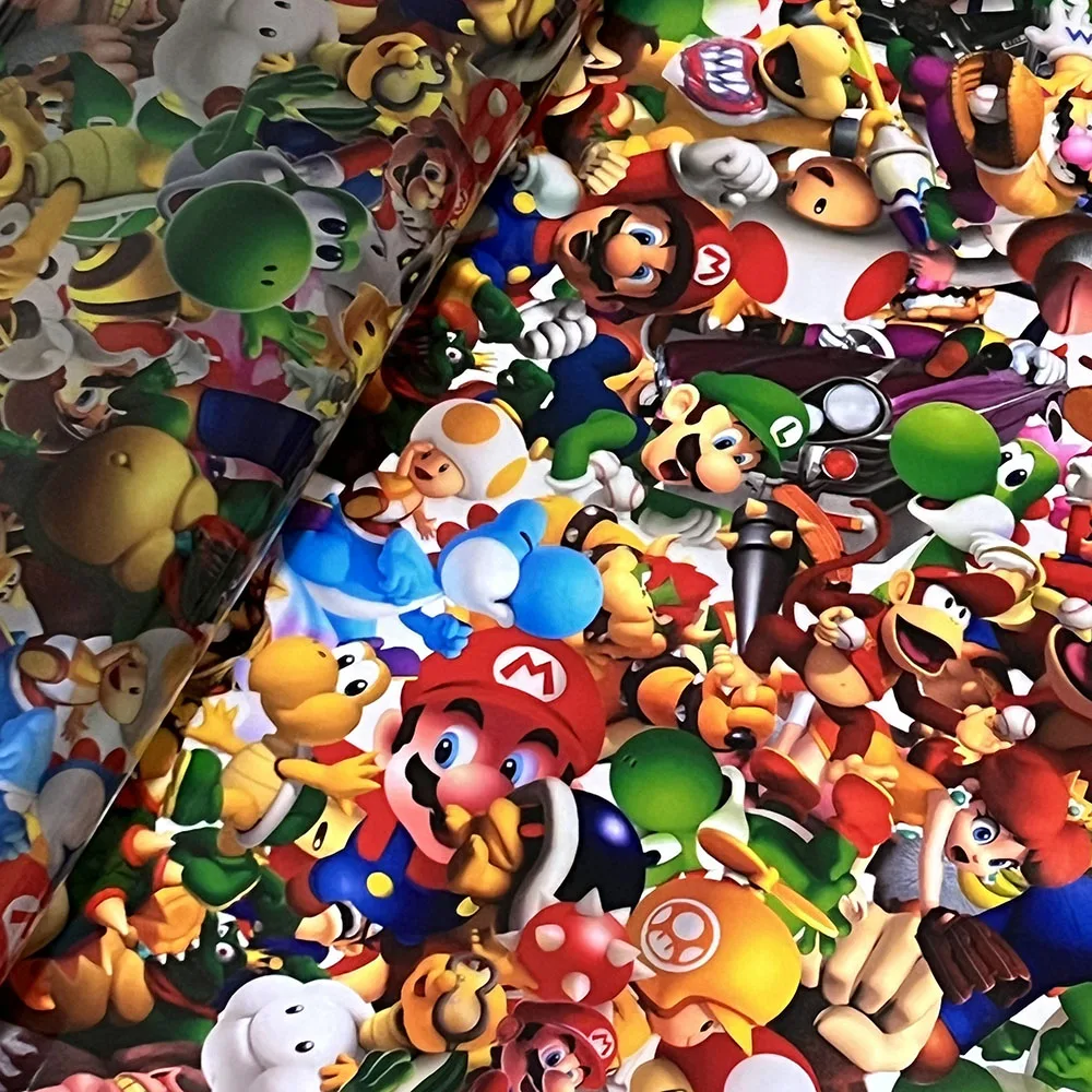 20 Meters  Cartoon Water Transfer Printing Film Anime  Hydrographic Film Hydro Trim for Car Wheel Helmet Decor Width