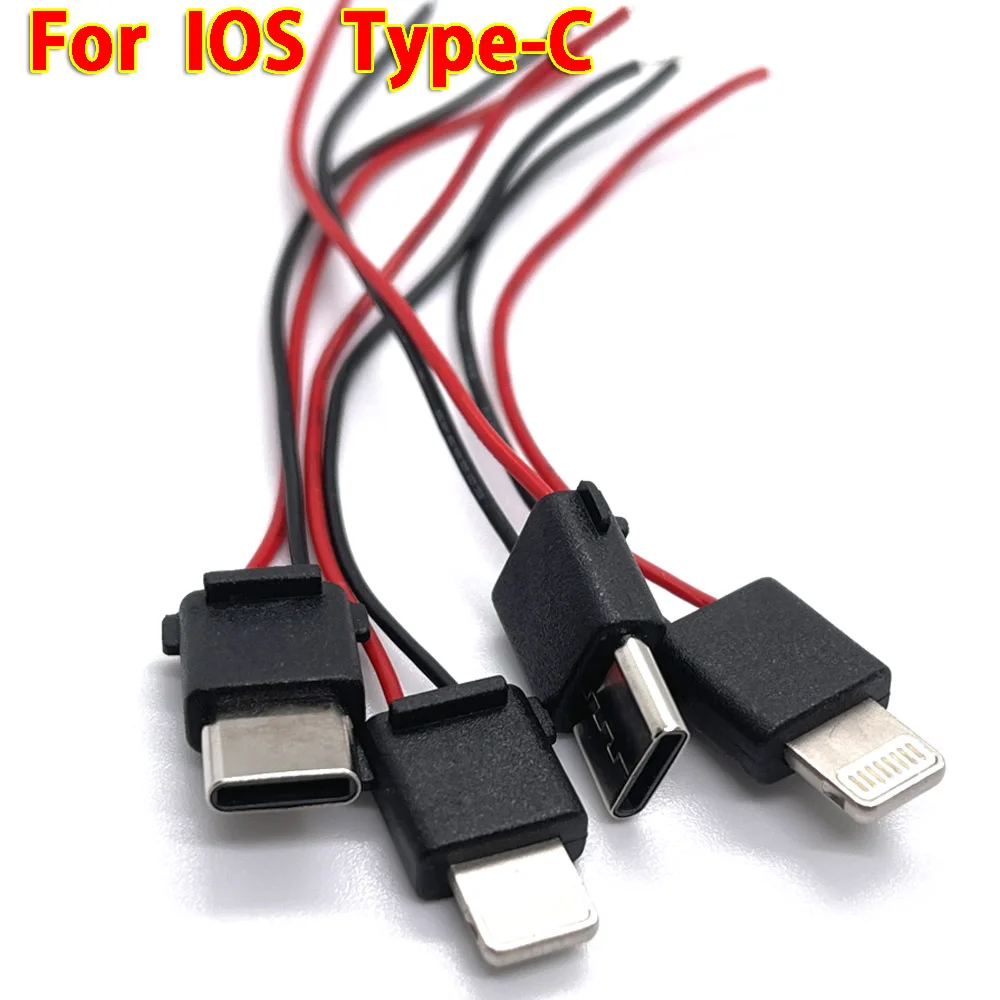 1pcs Solder type IOS Type-C USB male plug For iphone Type-C with chip board connector DIY Charging line plug cable adapter parts 10sets usb for iphone male plug with chip board connector welding 2 6 3 0mm data otg line interface diy data cable adapter parts