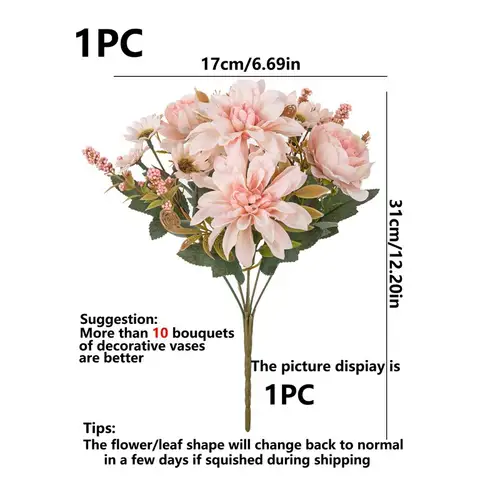 Artificial Flowers Silk Dahlia Rose daisy Valentine's Home RoomDecoration Bonsai Room Wedding Bridal Bouquet Party Diy Hot sales - Image 5