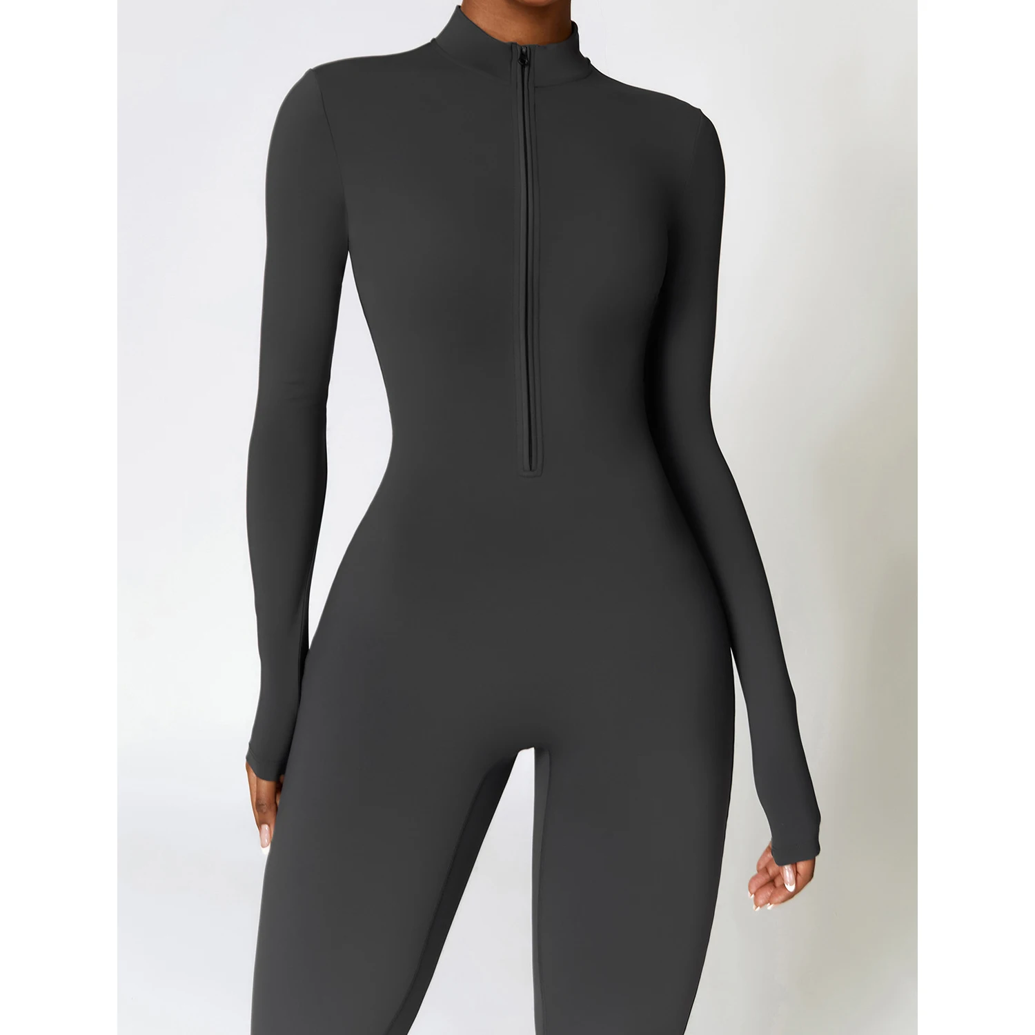 

Winter Warm One Piece Jumpsuit Inner Fleece Yoga Sets Outdoor Sportswear Gym Outfits Workout Suit Women Slim Fitness Tracksuit