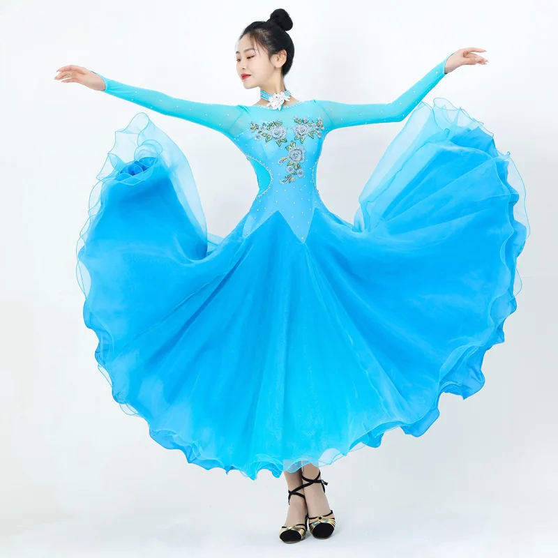 Женское платье для бальных танцев красное современных национальный стандарт |