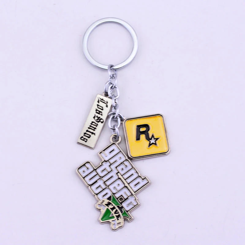 Vendita Calda Gioco Ps4 Gta V Grand Portachiavi Theft Auto 5 Portachiavi Xbox Pc Rockstar Portachiavi Per Uomo Ragazzi Gioielli Regalo Llavero Per I F