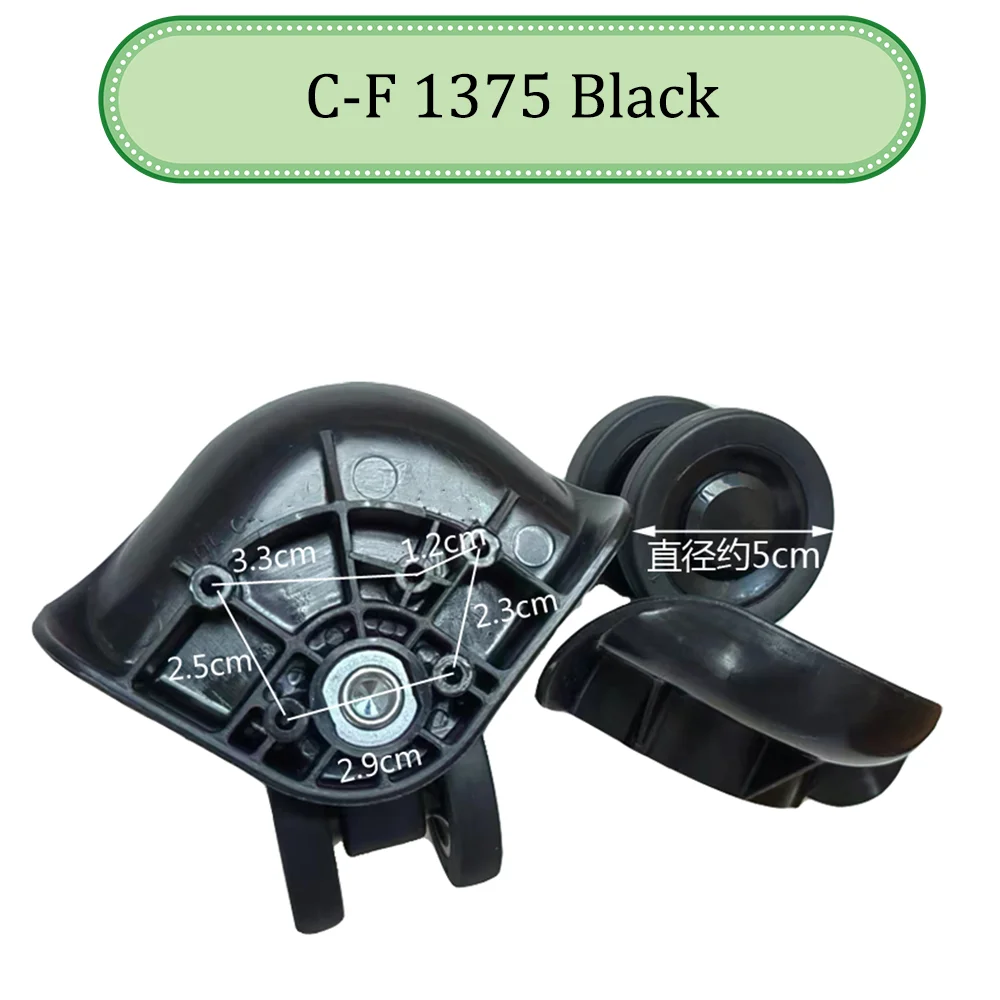 For HINOMOTO C-F 1375 Black Universal Wheel Trolley Case Wheel Replacement Luggage Pulley Sliding Casters wear-resistant Repair