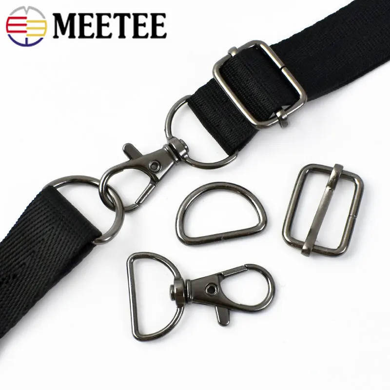 Metal D Rings 1 Inch Black D-Ring Belt Adjustable Slider Purse Buckle for  Nylon Webbing Strap Buckle Backpack Accessories - AliExpress