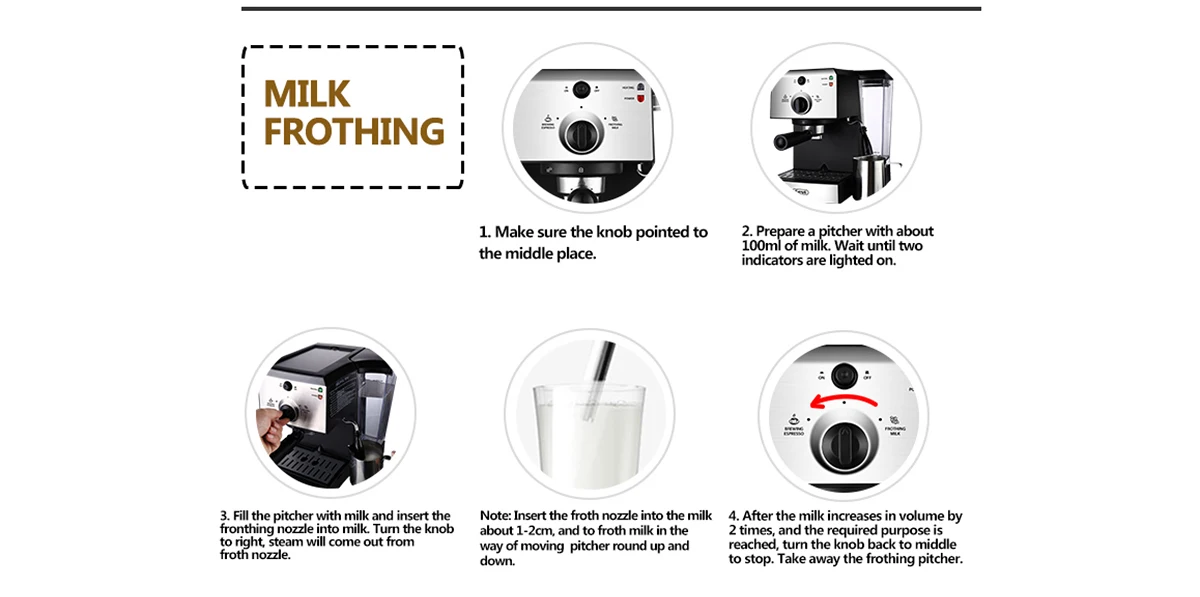 Gevi Coffee Machine Cafetera 15 Bar Espresso Fast Heating Cappuccino