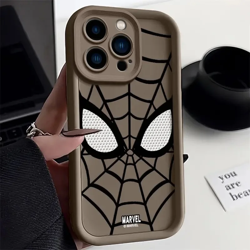 thumbnail image 1 of Marvel Spider Man-funda de silicona suave para teléfono móvil, carcasa moderna de TPU Lisa Multipaso para iPhone 16, 15, 14, 13, 12, 11 Pro Max, XR, XS, 7, 8 Plus, 1 of 5