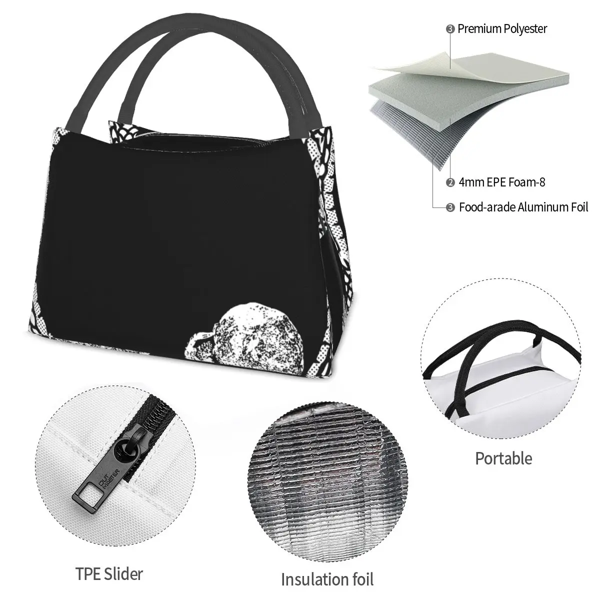Sisyphus In An Ouroboros Snake Portable insulation bag for Cooler Thermal Food Office Pinic Container
