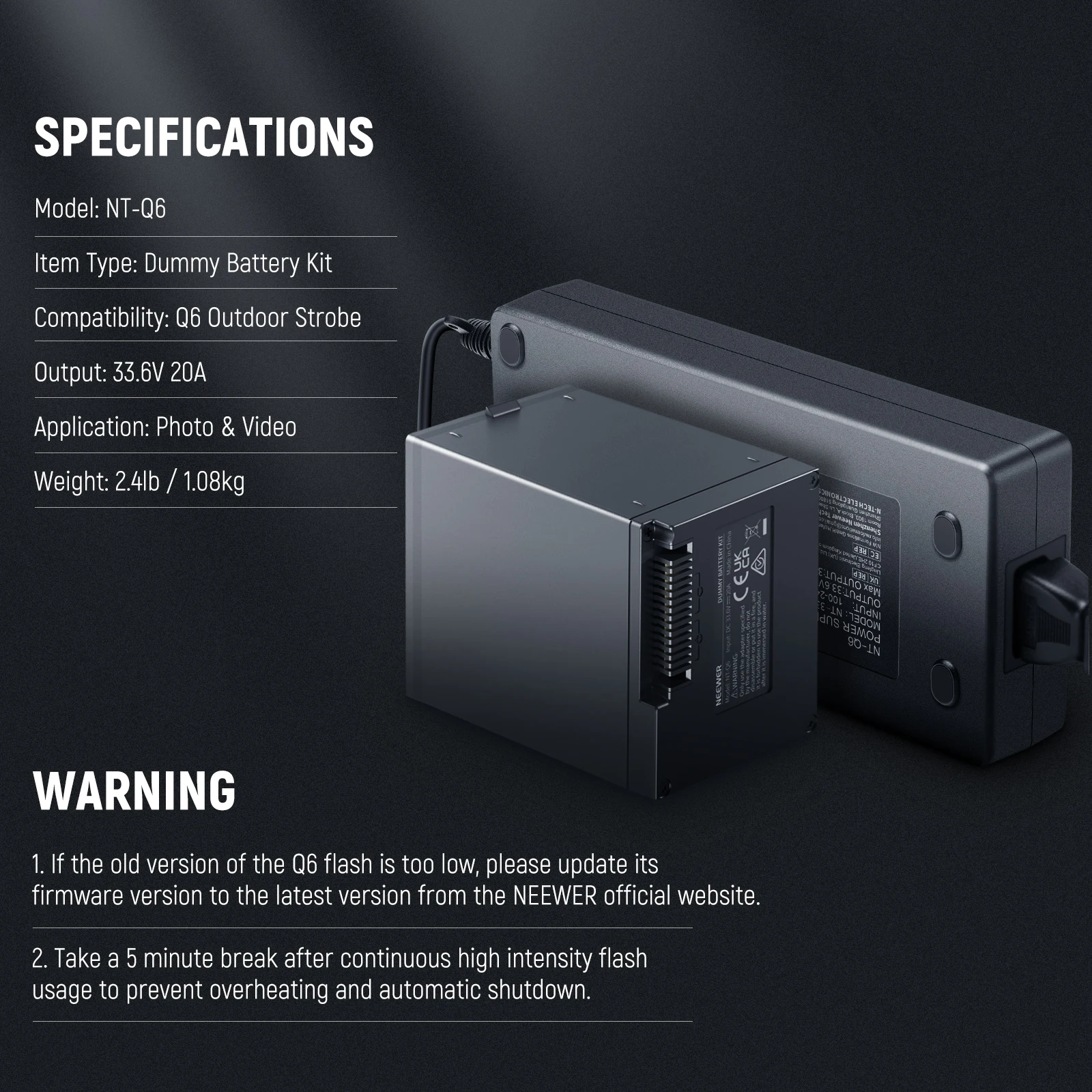 NEEWER Q4 400Ws 2,4G TTL Flash, 1/8000 HSS Tout en Un Lumière