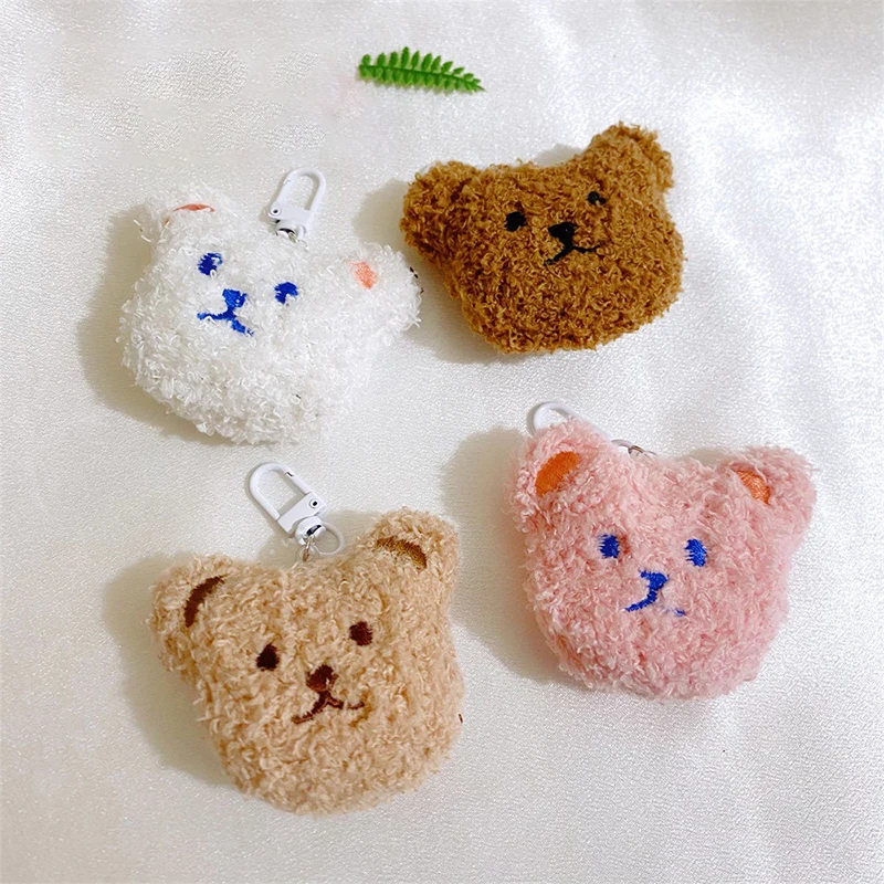 Porte-clés ours en peluche de dessin animé mignon, porte-clés doux, clé de voiture, joli pendentif de sac, décoration de sac à dos, beaux cadeaux