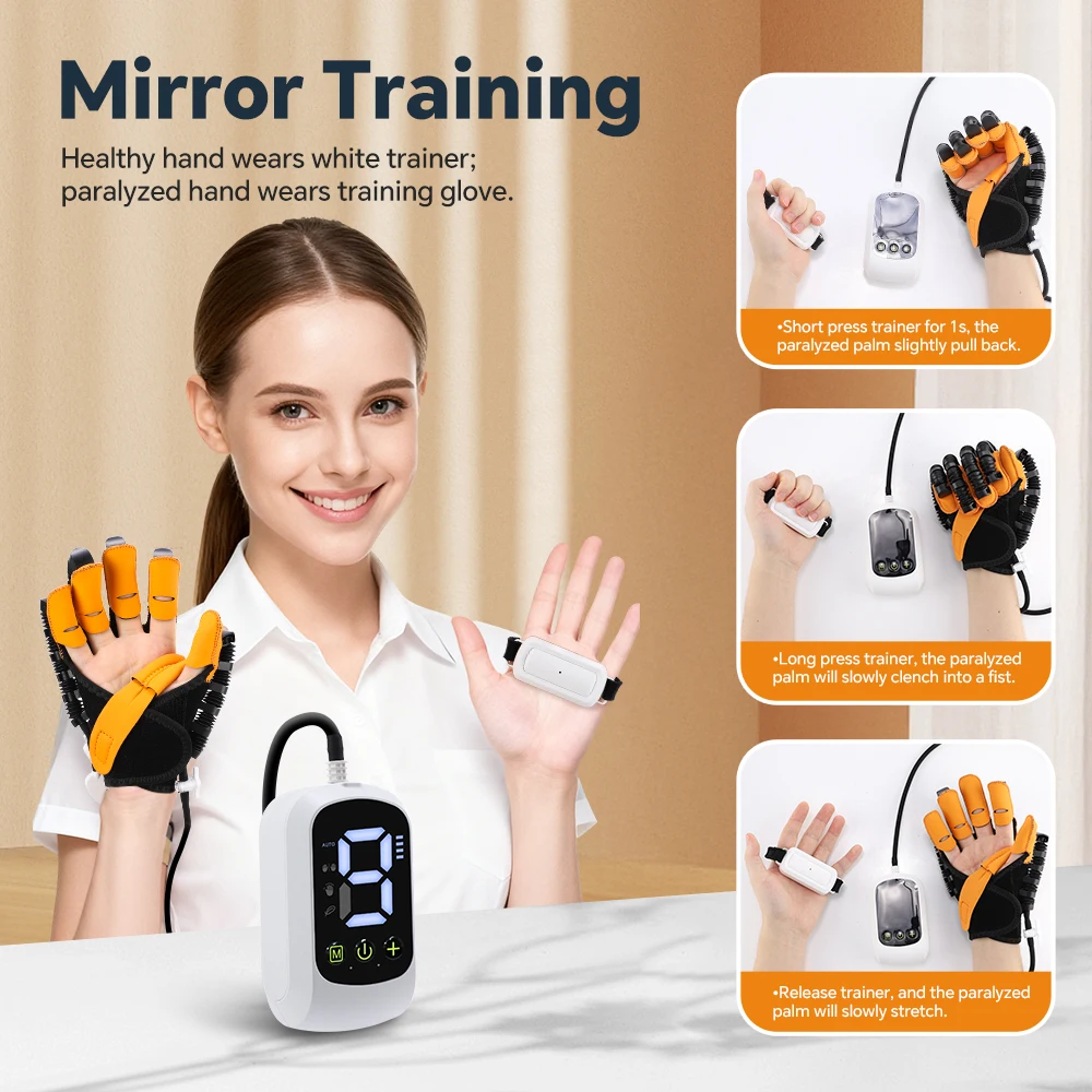 Hand Rehabilitation Robot Gloves for Stroke Hemiplegia Finger Rehabilitation Trainer Exercise Rehab Exerciser Devices