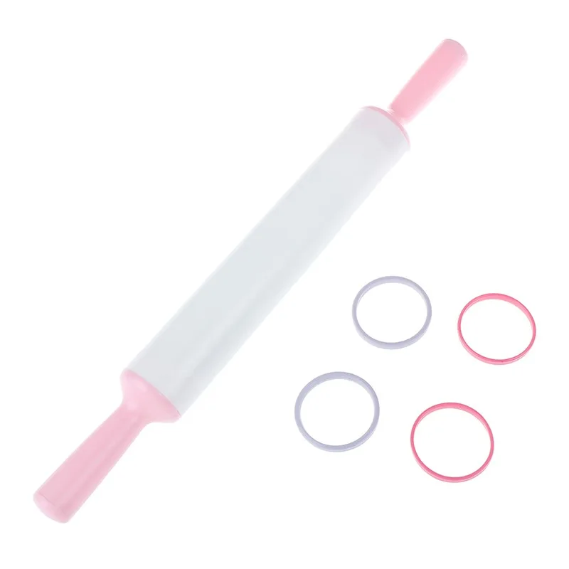 

New Non-stick Plastic Cake Roller Dough Cake Bake Cooking Roller Tool Fondant Cake Rolling Pin Crafts 35cm Embossed Rolling Pin