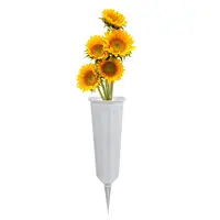 Grave Flower Holders Memorial Cemetery Vase With Earth Spikes Cemetery Cone Vases Pots For Placing Fresh Artificial Floral 1