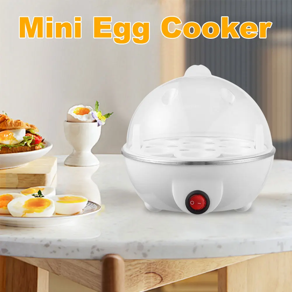 Electric Egg Cooker with Auto Shut-Off Feature and 7 Egg Capacity for Hard and Soft Boiled Eggs at Home