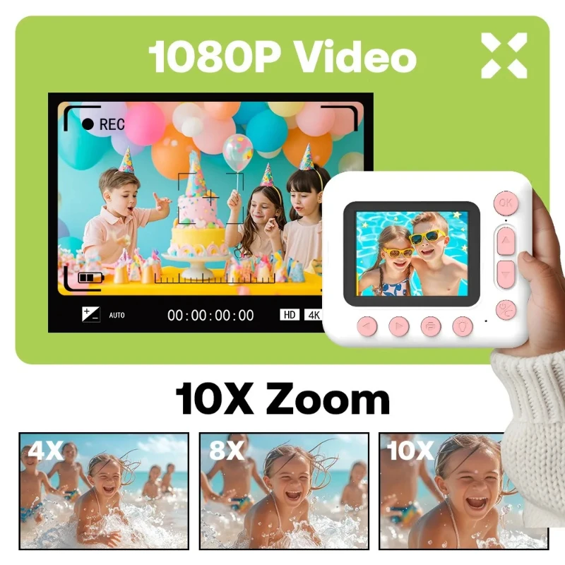 Kids Camera Set for Instant Prints, Perfect Child Gifts for Birthday and Festivals, Point & Shoot Cameras for Kids 3