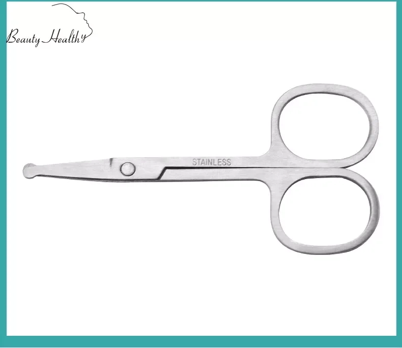 Nose Hair Scissors Multifunctional Stainless Steel Nose Hair Cut Round Head Small Scissors Manual Eyebrow Trimming Beard Scissors Beauty Tool