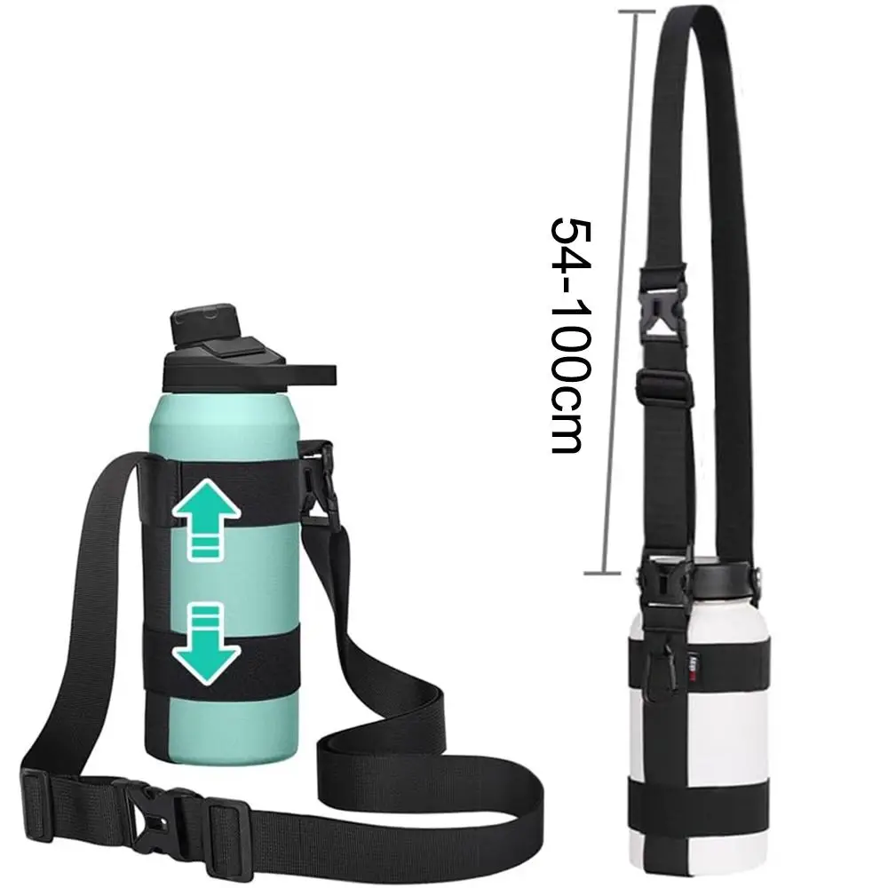 Universal Water Bottle Carrier Sling Adjustable Travel Bottle Shoulder Strap Durable Elastic Water Bottle Holder Accessories
