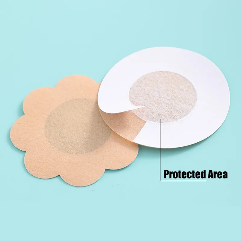 50Pcs Cloth Nipple Cover Teat Hide Women Nipple Pasties Breast Petals Invisible Bra Padding Chest Sticker Patch Covers silicone nipple cover disposable nipple cover breast nipple covers breast sticker