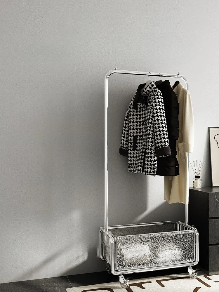 

Clothes hanger bedroom clothes hanger movable pulley household clothes hanger simple coat rack