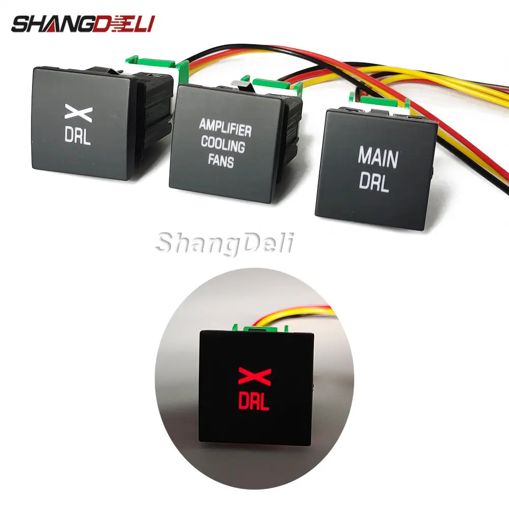 Car Led Drl Light Power On Off Switch Amplifier Cooling Fans Button For Vw Golf 6 Jetta 5 Mk5