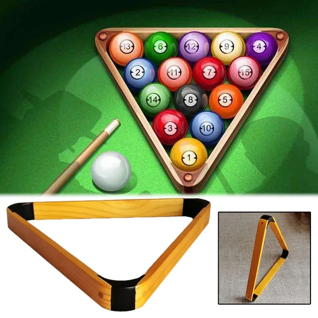 Wood Billiard Triangle Billiards 8 Ball Wooden Tripod 2-1/4 Billiard Accessories 57.2MM For Billiard Table Room Home Playroom 1