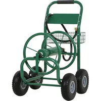 Hose Reel Hold Up To 300 Ft Heavy Duty Garden Hose Reel Sturdy Water Hose Reel Cart 4 Wheels Storage Basket Garden Lawn Yard 1