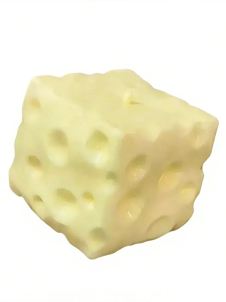 Cheese Jumbo Cube Stress Ball Big Cheese Shapeable Squeeze Ball Non-Bounce Fidget Toy ASMR Sensory Anti-Stress Gift