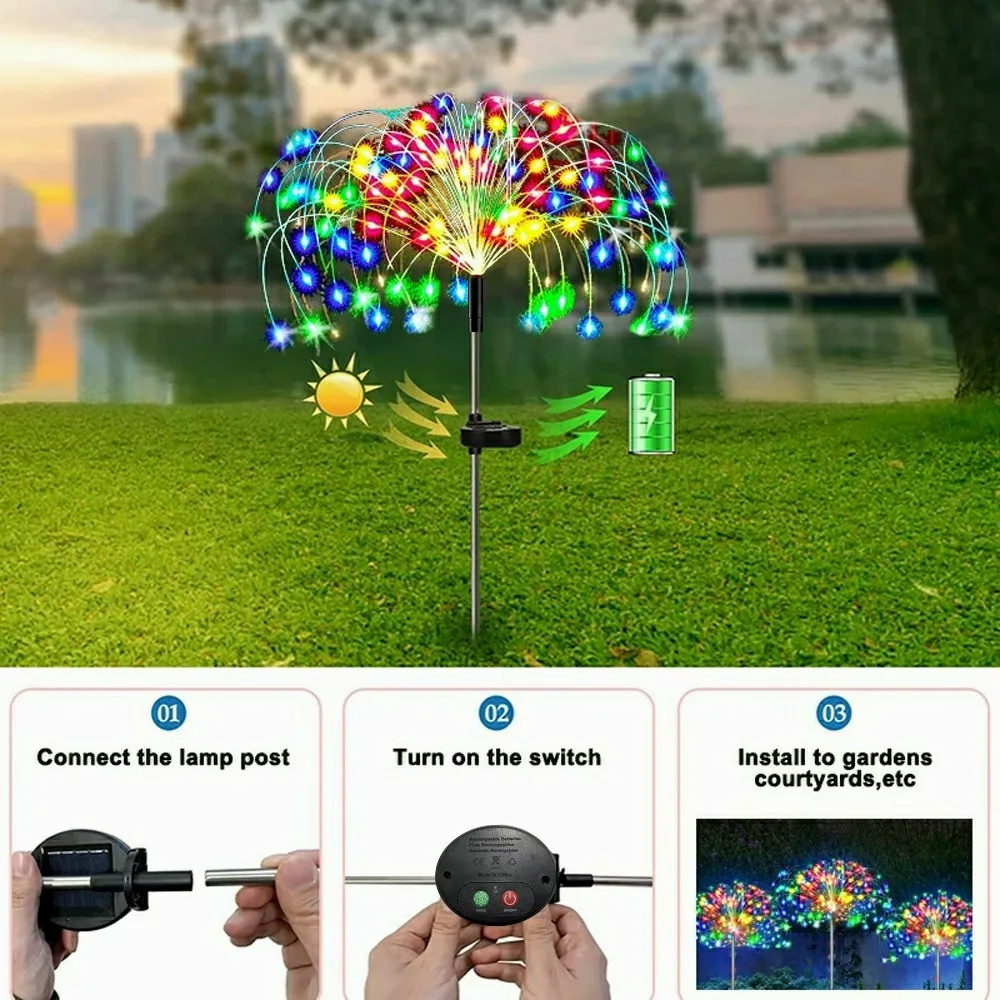 LED Solar Firework Fairy Lights 2