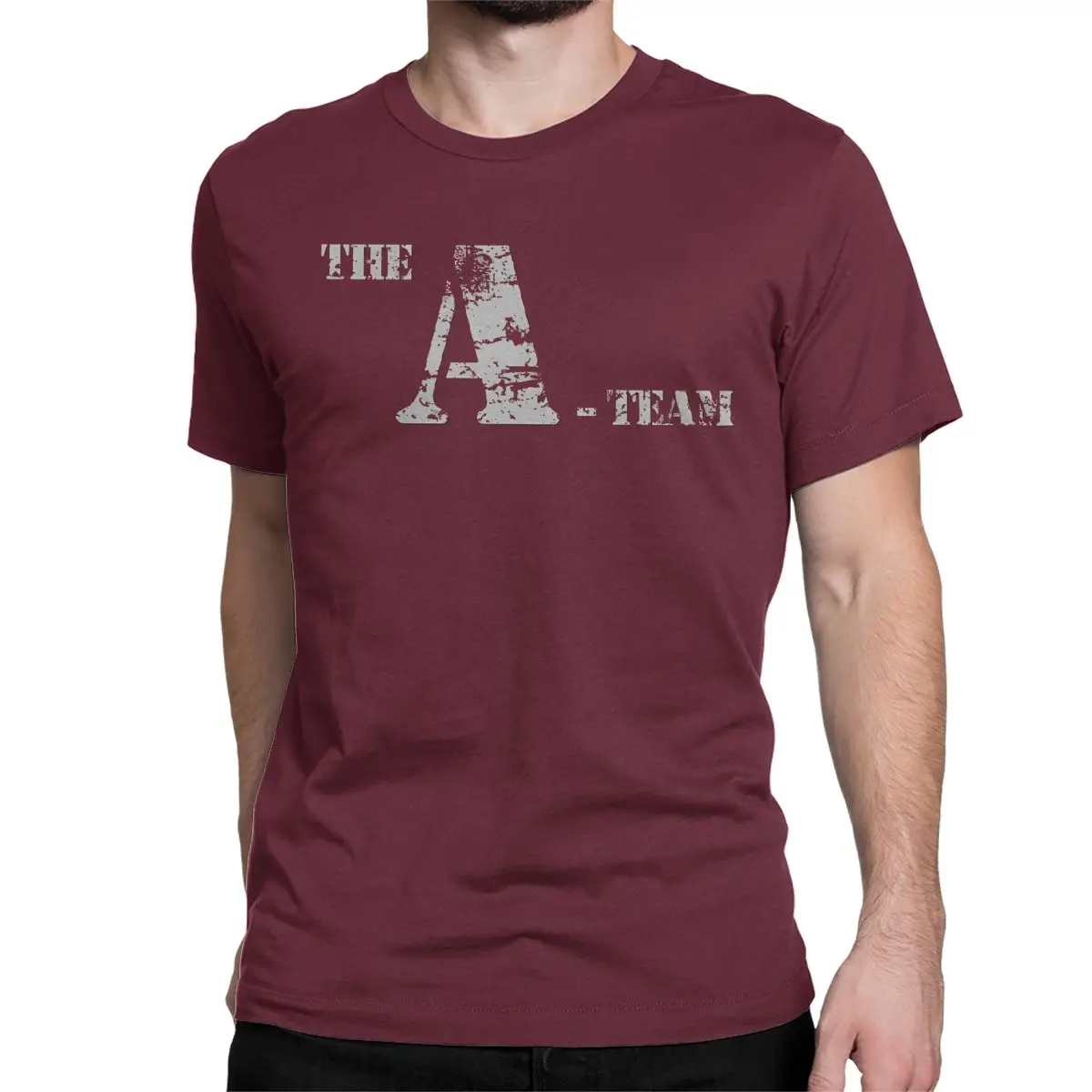 thumbnail image 1 of Camisetas con el logo del Equipo A para hombre y mujer, divertidas camisetas de algodón, cuello redondo, manga corta, ropa de fiesta, 1 of 7