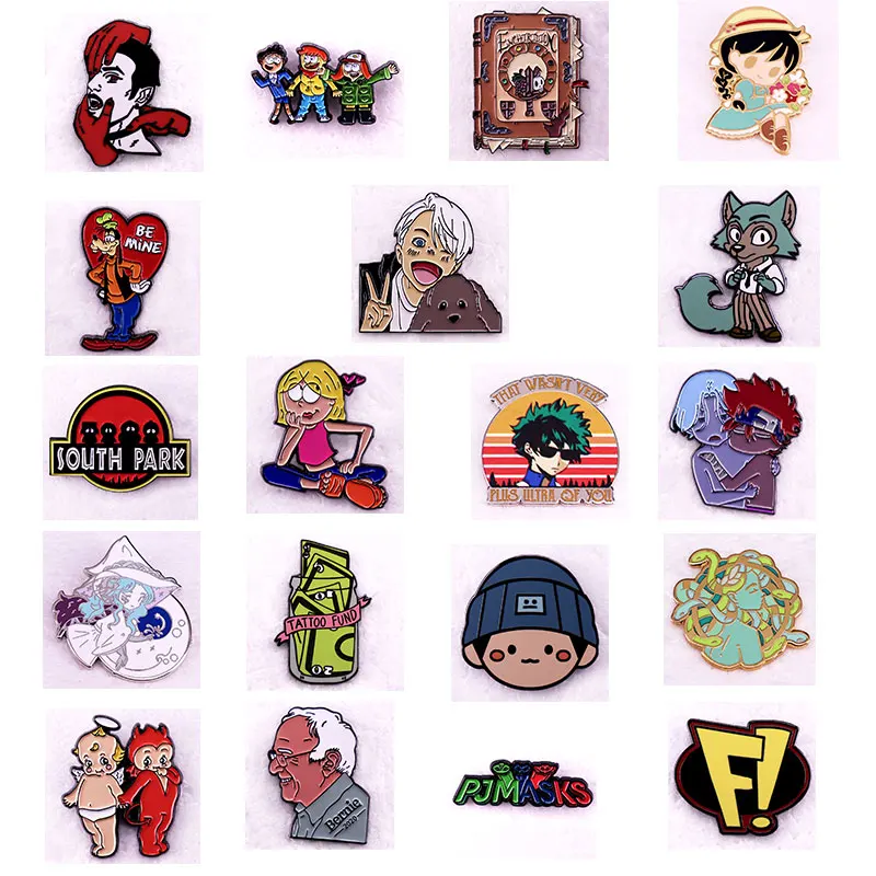 

Cute cartoon anime enamel pins Backpack Hat Bag Collar Lapel Badges Men Women Fashion Jewelry Gift