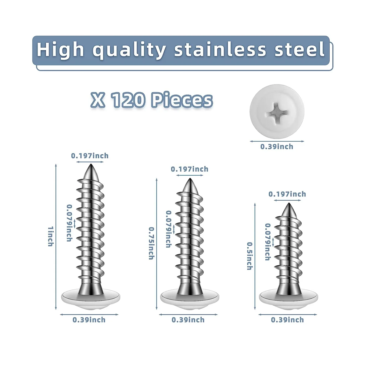 White Screws Wood White Sheet Metal Screw Thread Truss Head Fast Self Tapping Pan Cabinet Screws