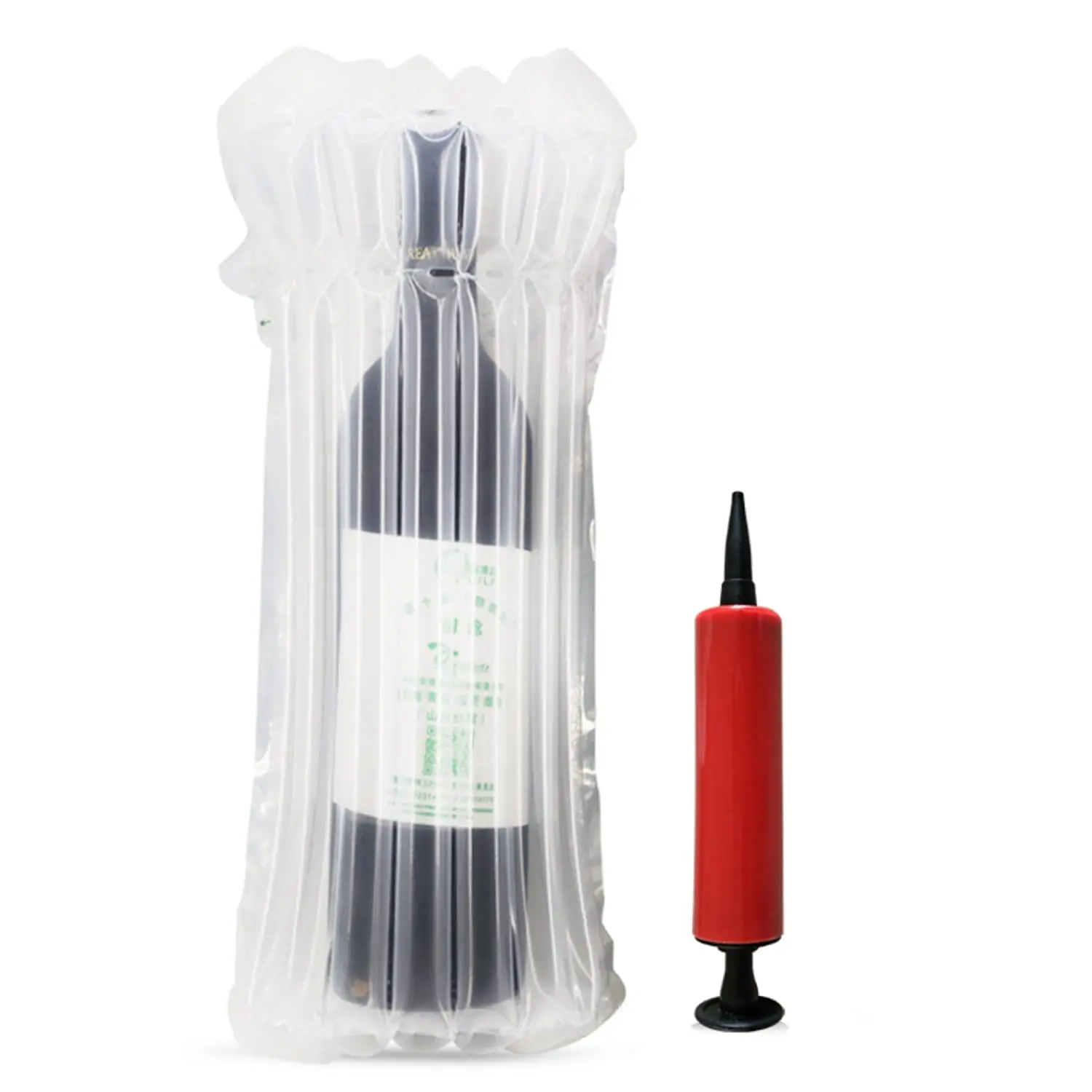Wine Bottle Travel Protector Bags 10 Pack Inflatable Bubble Cushioning Packaging Shipping Glass Bottle Protection with Air Pump bubble mailers