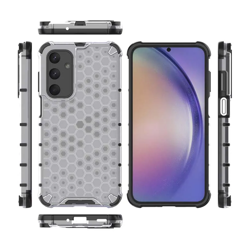 Luxury Honeycomb Hybrid Shockproof Phone Case - 2-in-1 Design
