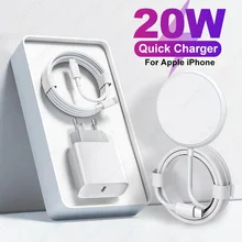 20W PD Magnetic Quick Charging For Apple iPhone 15 Pro Max 14 13 12 11 Wireless Charger X XS XR SE 8 Plus Type C to L Cable