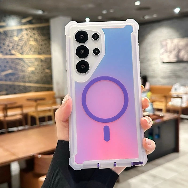 Gradient Magnetic Airbag Bumper Case - Aurora TPU Armor Cover