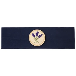 Floral Embroidered Headbands for Babies and Toddlers - Trendy Elastic Hair Accessories (Dark Blue C)