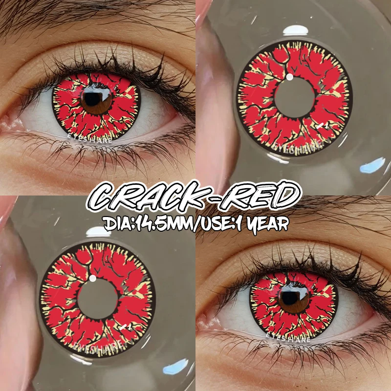 EYESHARE Halloween Little Devil Farbkontaktlinsen für Augen Anime Zubehör Cosplay Weiße Linse Pupilentes Schwarze Linsen – Detail 14