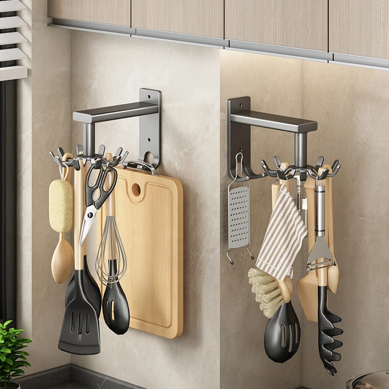 MultiPurpose Swivel Hook Kitchenware Organizer Spoon Hanger Kitchen